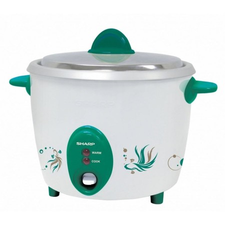 Sharp หม้อหุงข้าวไฟฟ้าเบญจรงค์ ขนาด 1.5 ลิตร รุ่น KSH-D15 สีเขียว