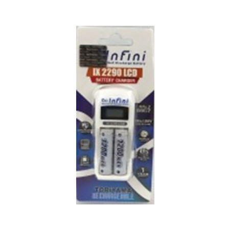 Infini แท่นชาร์จ + ถ่านชาร์จ รุ่น IX2900 + AA1200 แพ็ก 2