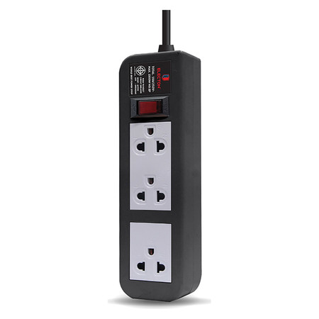 ELECTON ชุดสายพ่วง ปลั๊กไฟ คุณภาพ A มอก. 3 เต้า 3 เมตร 10A รุ่น EP-A3103 สีดำ
