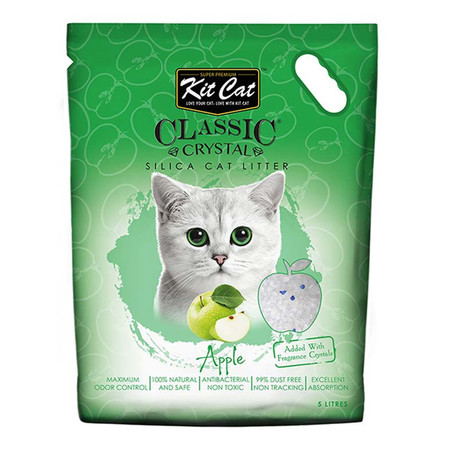 Kit Cat ทรายแมวคริสตัล สูตร Apple 5 ลิตร
