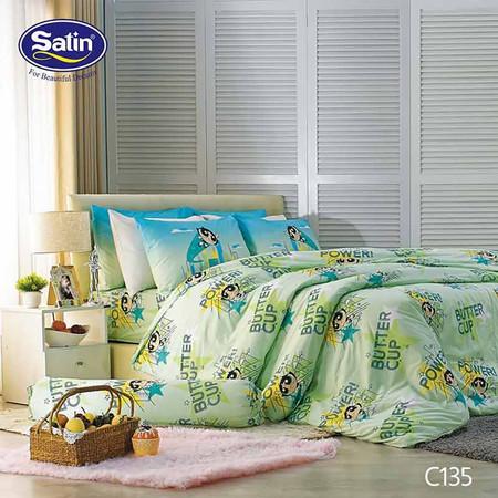 Satin Junior ผ้าปูที่นอน ลาย C135 6 ฟุต