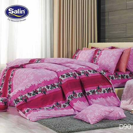 Satin ผ้าปูที่นอน ลาย D90 5 ฟุต