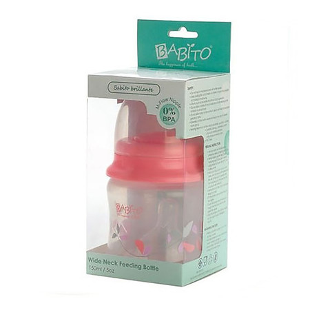 BABITO ขวดนมชนิดคอกว้างขนาด 5 ออนซ์ BPA-FREE แพ็กคู่