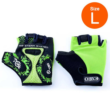 Thai Sports ถุงมือจักรยาน CG-3001 GREEN วัสดุผ้า LYCRA มีเจลซัพพอร์ต Size L