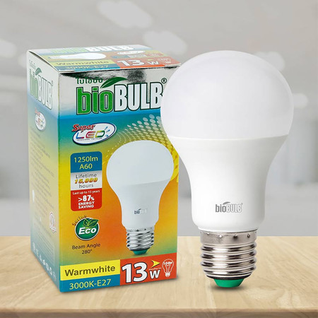 Bio Bulb LED 13 วัตต์ แสงวอร์มไวท์ (MUSHROOM)