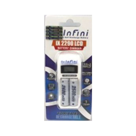 Infini แท่นชาร์จ + ถ่านชาร์จ รุ่น IX2900 + AA2600 แพ็ก 2