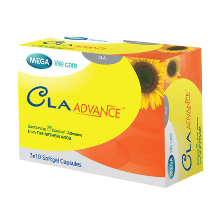 Mega We Care CLA ADVANCE ผลิตภัณฑ์เสริมอาหารดูแลและควบคุมน้ำหนัก บรรจุ 30 แคปซูล