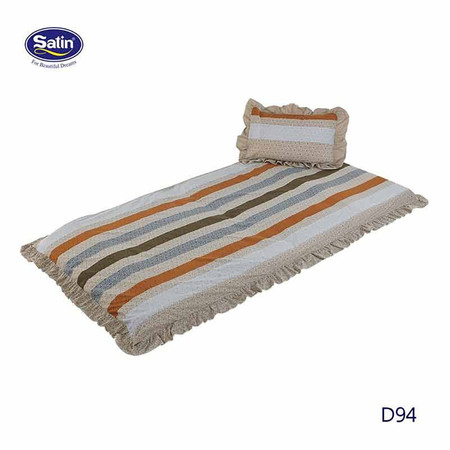 Satin ปิกนิก + หมอน ขนาด 3.5 x 6.5 ฟุต ลาย D94