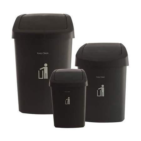 DKW HH-206P/3เซ็ต swing bin 3 ชิ้น/เซ็ต Black
