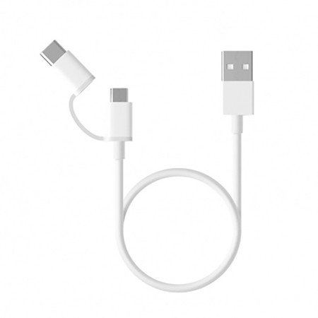Xiaomi Cable 2in1 Micro to Type-C 1 ม. White