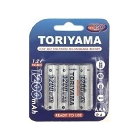 Toriyama ถ่านชาร์จ รุ่น AAA1200 แพ็ก 4