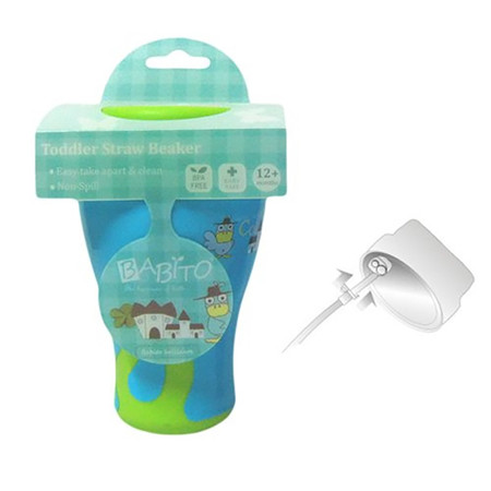 BABITO ถ้วยหัดดื่ม นอนสปิล สำหรับดูดหลอด STEP 2