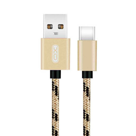 XO-NB10 สายถัก Type-C 2 ม. Gold