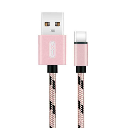 XO-NB10 สายถัก Type-C 2 ม. Rose Gold