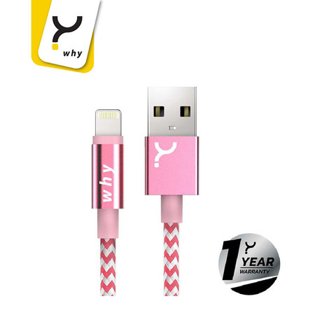 Why Lightning Cable 1 ม. Shibuya Pink