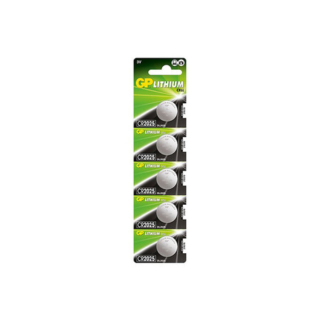 GP ถ่านเม็ดกระดุม รุ่น Lithium Button Cell no.2025 5 ก้อน
