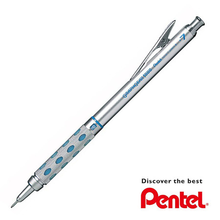 Pentel ดินสอเขียนแบบ GRAPHGEAR 1000 ด้ามสีฟ้า 0.7 มม.