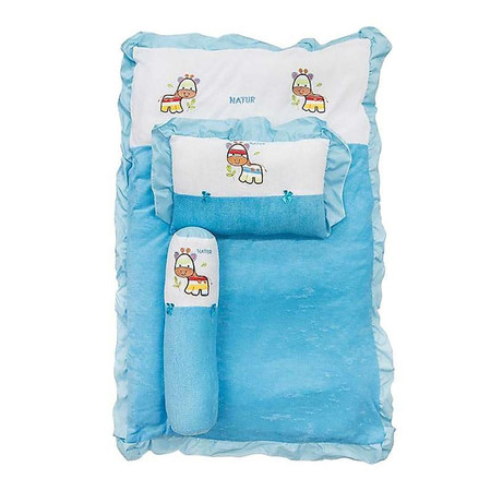 NATUR ที่นอนปิกนิคผ้าขนหนู 22 x 36 นิ้ว สีฟ้า