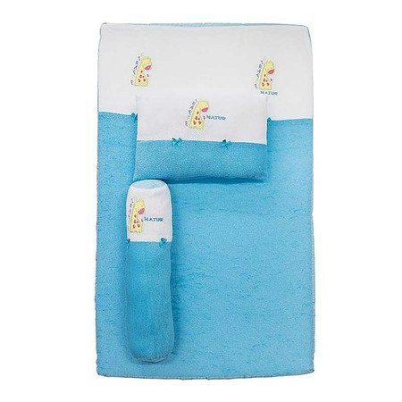 NATUR ที่นอนฟองน้ำผ้าขนหนู 22 x 36 x 2.5 นิ้ว สีฟ้า