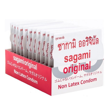 Sagami ถุงยางอนามัย 0.02 มม. ไซส์ M นำเข้าจากประเทศญี่ปุ่น - 12 ชิ้น