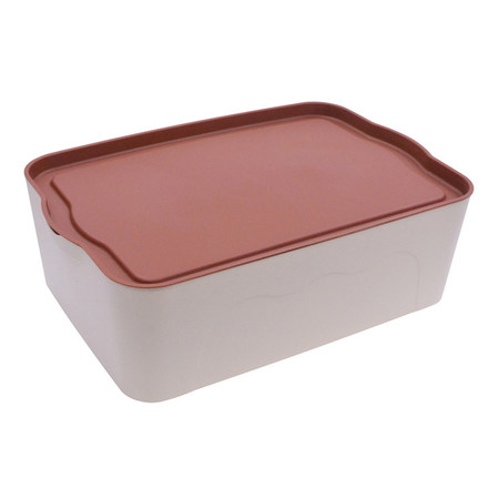 Q Line กล่องพลาสติก-สีน้ำตาล PL-002 (3 ชิ้น)