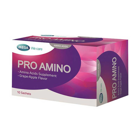 Mega We Care กรดอะมิโนสูตรครบถ้วน กล่อง 10 ซอง (PRO AMINO)