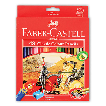 Faber Castell 48 Classic Colour Pencils in Paper Box