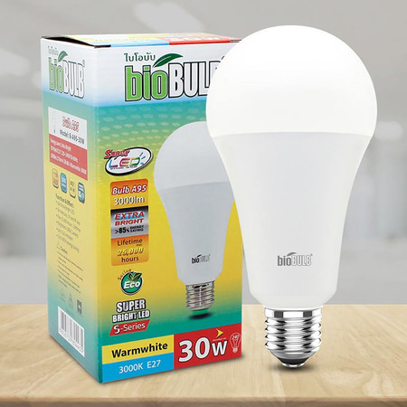 Bio Bulb LED S-Series ขั้ว E27-30 วัตต์ แสงวอร์มไวท์