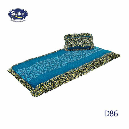Satin ปิกนิก + หมอน ขนาด 3.5 x 6.5 ฟุต ลาย D86