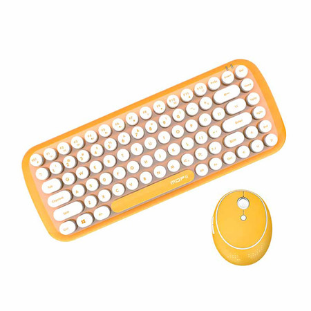 Mofii ชุดเม้าส์คีย์บอร์ดไร้สาย 2.4 GHz รุ่น CANDY Yellow