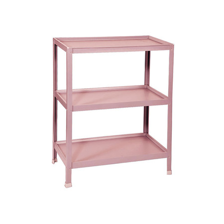 SANKI ชั้นวางเคลือบสีกลาง 3 ชั้น ไม่มีล้อ Pink