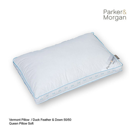 Parker & Morgan Vermont Duck Feather & Down 50/50 Pillow Queen ไซส์