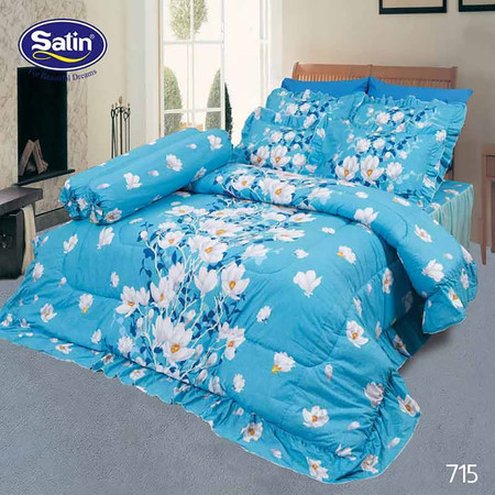 Satin ผ้าปูที่นอน ลาย 715 3.5 ฟุต