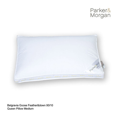 Parker & Morgan Belgravia Goose Feather & Down 90/10 Pillow Queen ไซส์