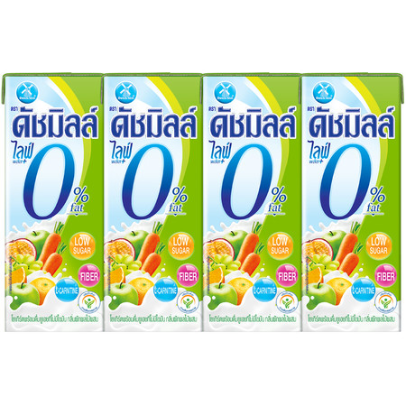 ดัชมิลล์ไลฟ์พลัส นมเปรี้ยว UHTกลิ่นผลไม้รวม 180 มิลลิลิตร แพ็ก4