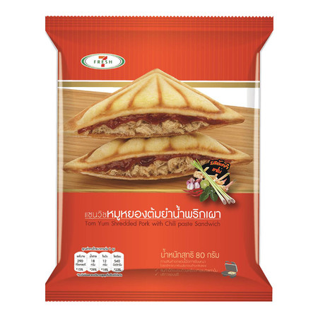 แซนวิชหมูหยองน้ำพริกเผา