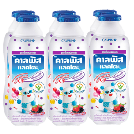 คาลพิสแลคโตะ รสมิกซ์เบอรี่ 140 มิลลิลิตร (แพ็ก6)