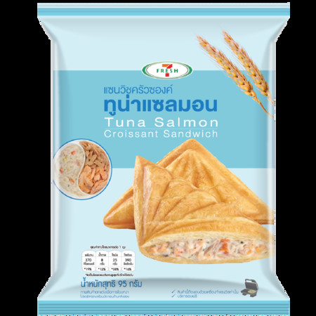 7 Fresh แซนวิชครัวซองค์ทูน่าแซลมอน 95 กรัม