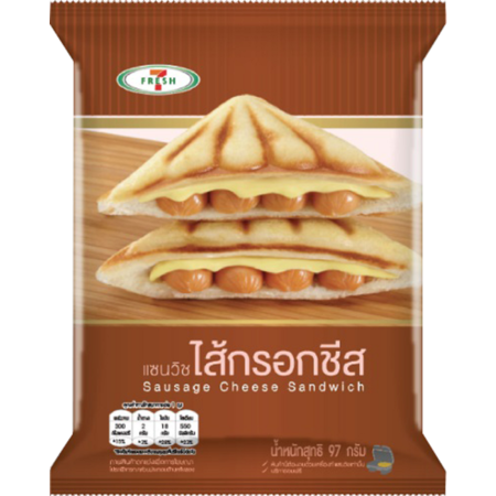 7 Fresh แซนวิชไส้กรอกชีส 97 กรัม