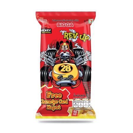 บิ๊กก้าข้าวโพดอบกรอบกลิ่นวานิลลา 6 กรัม พร้อม Card Magnet Mickey Mouse
