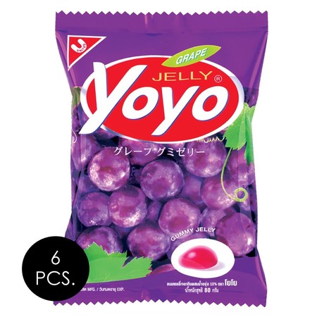 โยโย่ เยลลี่รสองุ่น 80 กรัม แพ็ก 6 ชิ้น