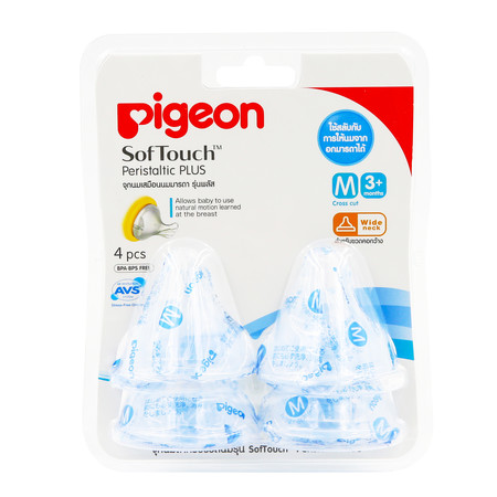 Pigeon จุกนมเสมือนซอฟท์ทัช พลัส ไซส์ M แพ็ค4