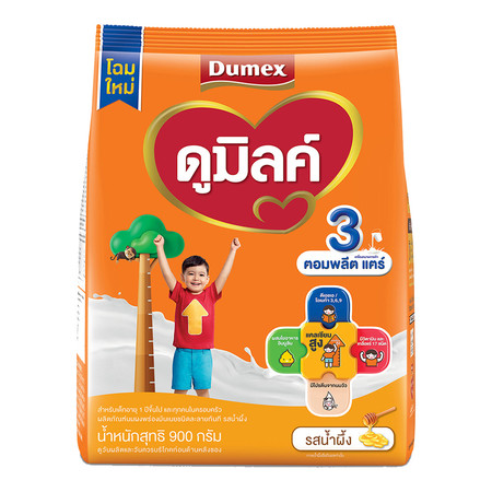 นมผงดูเม็กซ์ดูมิลค์3 สูตร3 รสน้ำผึ้ง 900 กรัม