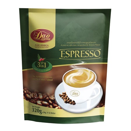 กาแฟดาว 3in1 รสเอสเปรสโซ แพ็ก 16 ซอง