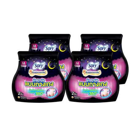 โซฟี ผ้าอนามัยแบบกางเกงแบบไนท์M 2ชิ้น (แพ็ก4ห่อ)