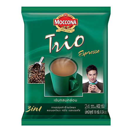 กาแฟมอคโคน่าทรีโอ 3in1 เอสเปรสโซ่ แพ็ค 24 ซอง