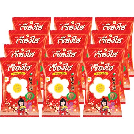 เซียงไฮลูกอม รสบ๊วยถุง 45 กรัม ( แพ็ก 12 )