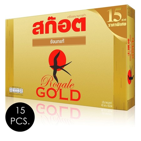 สก๊อตรังนกแท้รอเยลโกลด์ 42 มล. (1 กล่อง 15 ขวด)