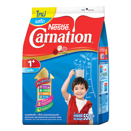 นมผงคาร์เนชั่น1+สูตร3 รสจืด 550 กรัม