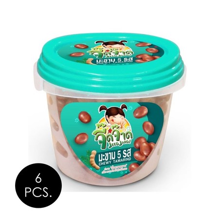 จี๊ดจ๊าด มะขาม 5 รส 80 กรัม (แพ็ก 6)
